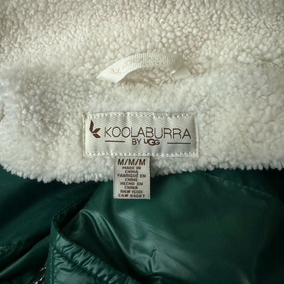 Koolaburra by UGG Womens Green Long Sleeve Full Zip Puffer Jacket Sz Med NWOT - Picture 13 of 15